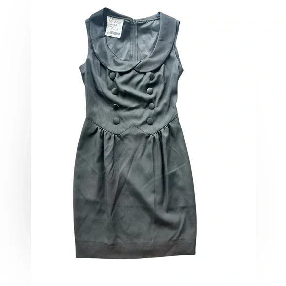 Moschino Cheap and Chic Black Double-Breasted Mini Dress - Picture 1 of 10